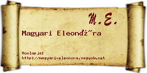 Magyari Eleonóra névjegykártya